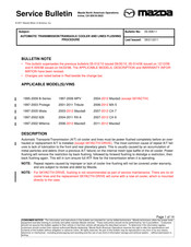 Mazda GTHTTCF7AR Service Bulletin