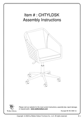 Walker Edison CHTYLDSK Assembly Instructions Manual