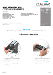 Prorack K340 Assembly And Fitting Instructions