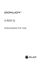 DJO Donjoy X-ROM iQ Instructions For Use Manual