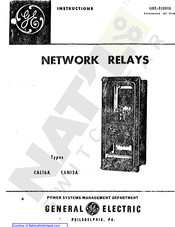 GE CAN13A Instructions Manual