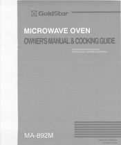 Goldstar MA-892M Owner's Manual & Cooking Manual