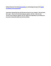 AquaticLife 420311 Installation & Maintenance Manual