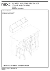 Next HEARTS AND STARS 680852 Assembly Instructions Manual