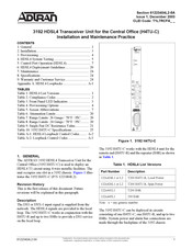 ADTRAN 3192 H4TU-C Installation And Maintenance Practice