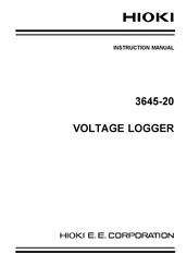 Hioki 3645-20 Instruction Manual