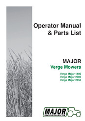 Major Verge Major 2000 Operator's Manual & Parts List