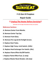 Sunheat F-15 Gen III Repair Manual