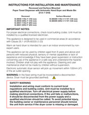 Bobrick B-38030 Instruction For Installation And Maintenance