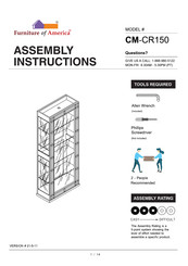 Furniture of America CM-CR150 Assembly Instructions Manual
