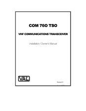 VAL COM 76O TSO Installation & Owner's Manual