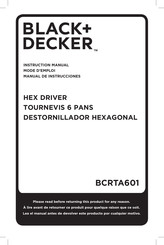 Black & Decker BCRTA601 Instruction Manual
