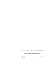 Amsco RELIANCE 444 HTM Installation Instructions Manual