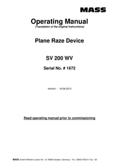 Mass 1672 Operating Manual