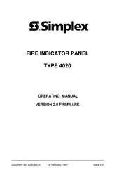 Simplex SafeLINC 4020 Operating Manual