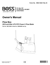 Boss Snowplow MSC12060 Owner's Manual