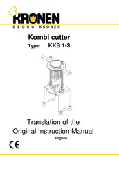 Kronen KKS 1 Translation Of The Original Instruction Manual