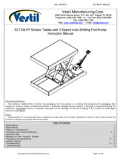 Vestil SCTAB-500-2033-FP Instruction Manual