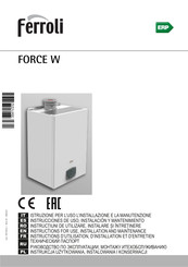 Ferolli FORCE W 80 Manuals | ManualsLib