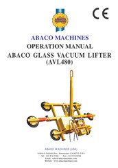 ABACO MACHINES AVL480 Operation Manual
