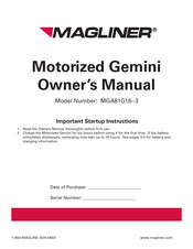 Magliner MGA81G16-3 Owner's Manual