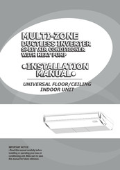 Cooper & Hunter CH-36MSPH230VO-2x18MSPH230VI-1x12MSPH230VI-25FTLS Installation Manual