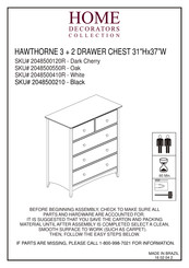 Home Decorators Collection HAWTHORNE 2048500550R Manual