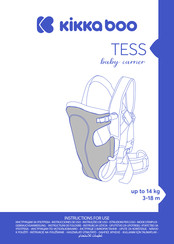 KIKKA BOO TESS Instructions For Use Manual