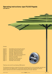 May FILIUS Pagoda Operating Instructions Manual