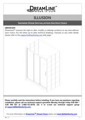 Dreamline ILLUSION Installation Instructions Manual