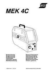 ESAB MEK 4C Instruction Manual