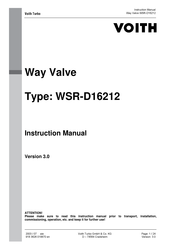 Voith WSR-D16212 Instruction Manual