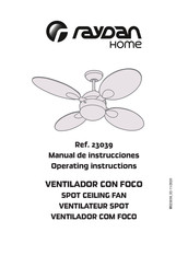 Raydan Home 23039 Operating Instructions Manual
