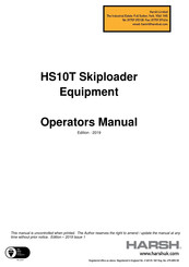 Harsh HS10T Operator's Manual