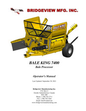 Bridgeview BALE KING 7400 Operator's Manual