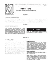 Valve Concepts 1078 Installation, Operation And Maintenance Manual