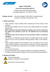Tde Instruments Digalox DPM72-MPP Instruction Manual