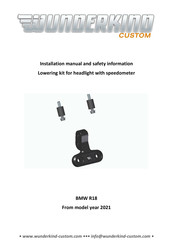 Wunderkind Custom BMR18T Installation Manuals And Safety Information