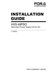 FOR-A HVS-49PSO Installation Manual