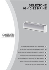 Olimpia splendid SELEZIONE 10 HP HE Instructions For Installation, Use And Maintenance Manual