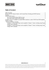 Becos TS8-MS Overdrive Midi Switching Quick Start Manual