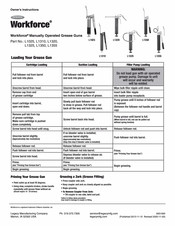 Legacy Workforce L1025 Owner's Instructions