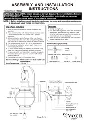 Vaxcel Chatham Assembly And Installation Instructions