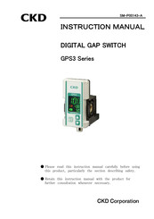 CKD GPS3 Series Instruction Manual