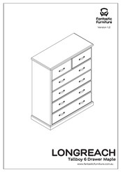 fantastic furniture LONGREACH Tallboy 6 Drawer Maple Assembly Instructions Manual