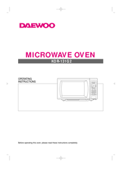 Daewoo KOR-131G2 Operating Instructions Manual