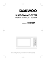 Daewoo KOR-180A Operating Instructions & Cook Book