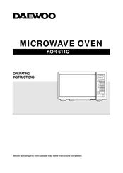 Daewoo KOR-611Q Operating Instructions Manual