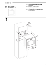 Gaggenau BO 251-6 Series Installation Instructions Manual
