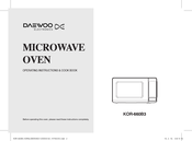 DAEWOO ELECTRONICS KOR-660B3 Operating Instructions & Cook Book